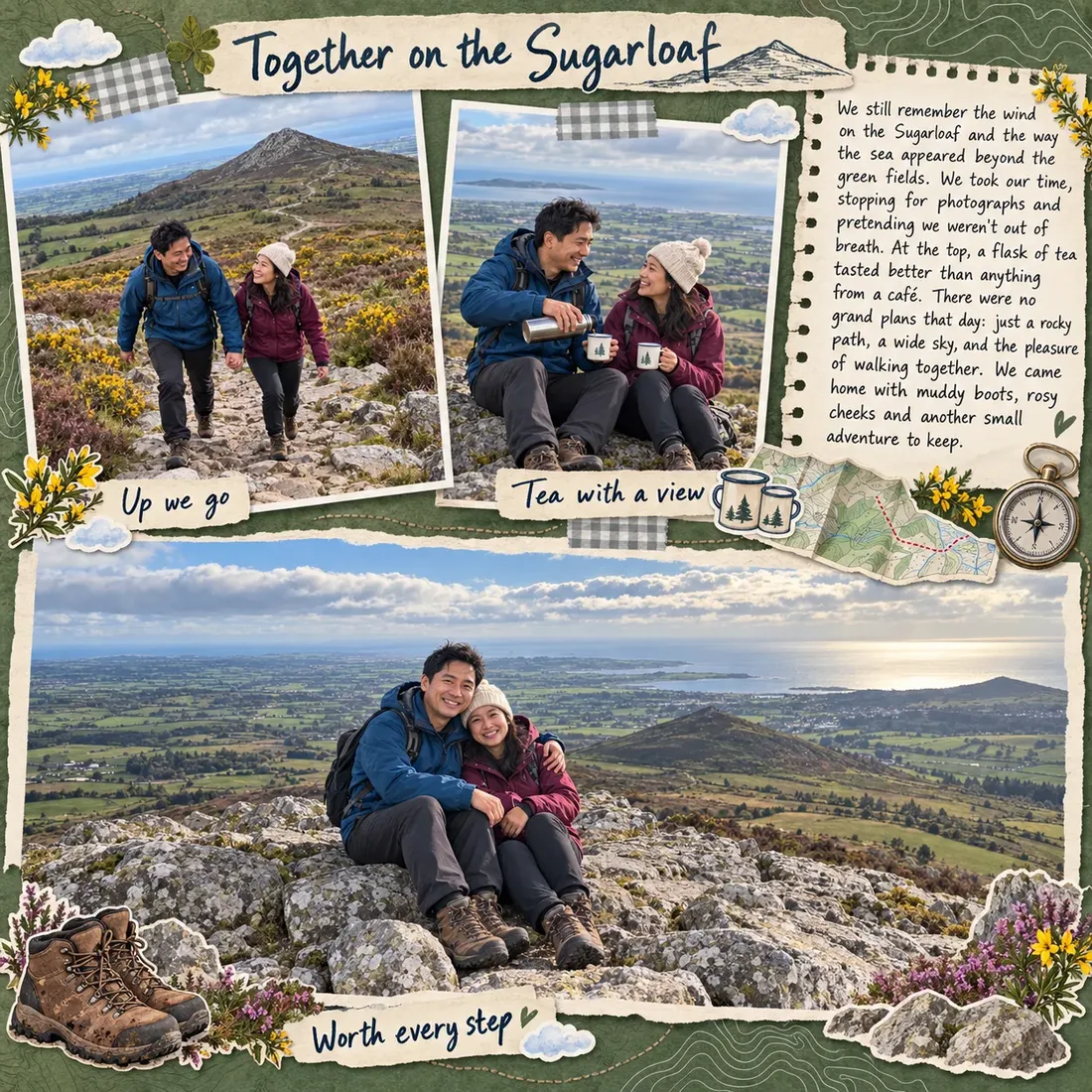 Photo Journal page: Together on the Sugarloaf